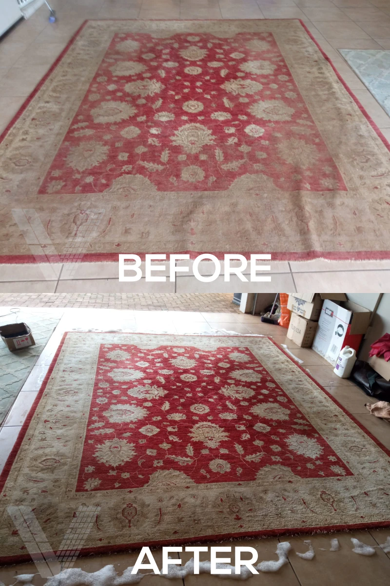 Before and after commercial carpet cleaning