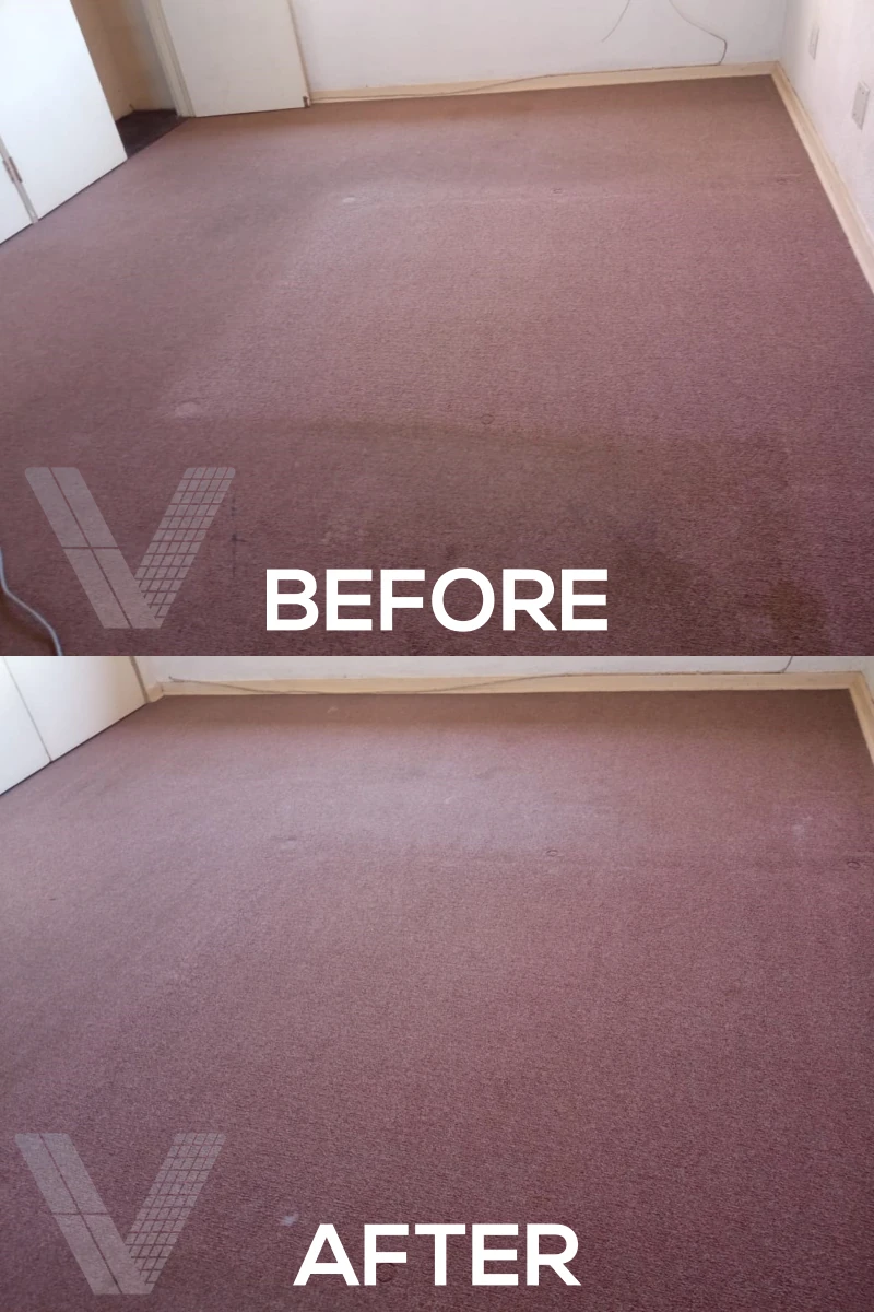 Before and after grey carpet cleaning
